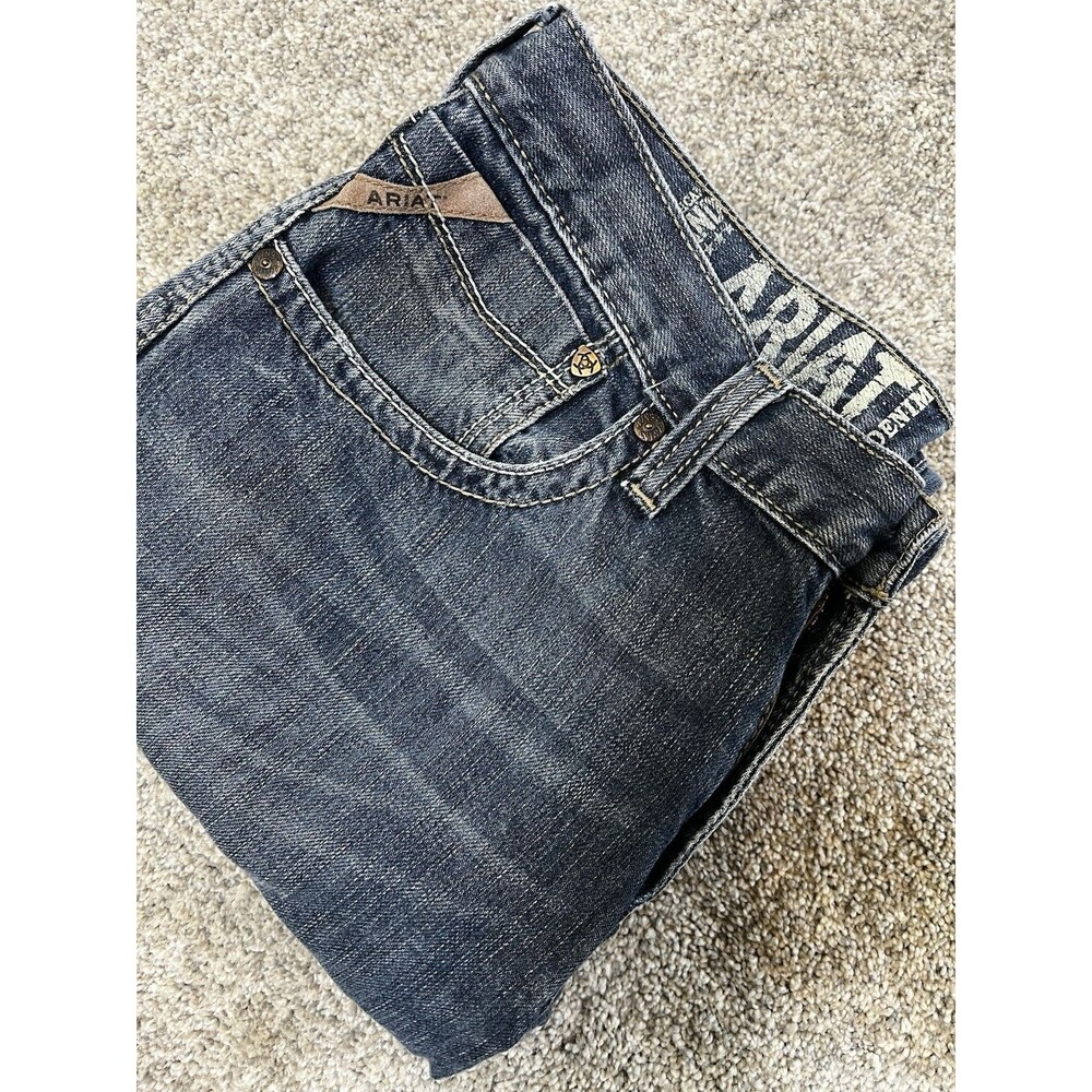 ARIAT M5 Low Rise Straight Western Jeans Mens Size 35x32.5 (Tag 33x34) Denim